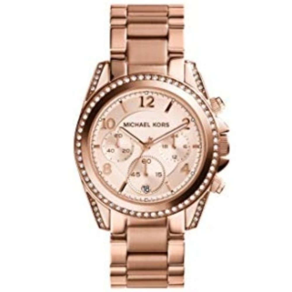 Michael Kors 'Blair' Rose Gold Chronograph Watch